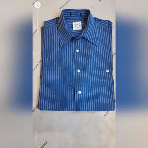 Men's Fine Cotton Shirt, Long Sleeves, Medium Blue, Made in USA